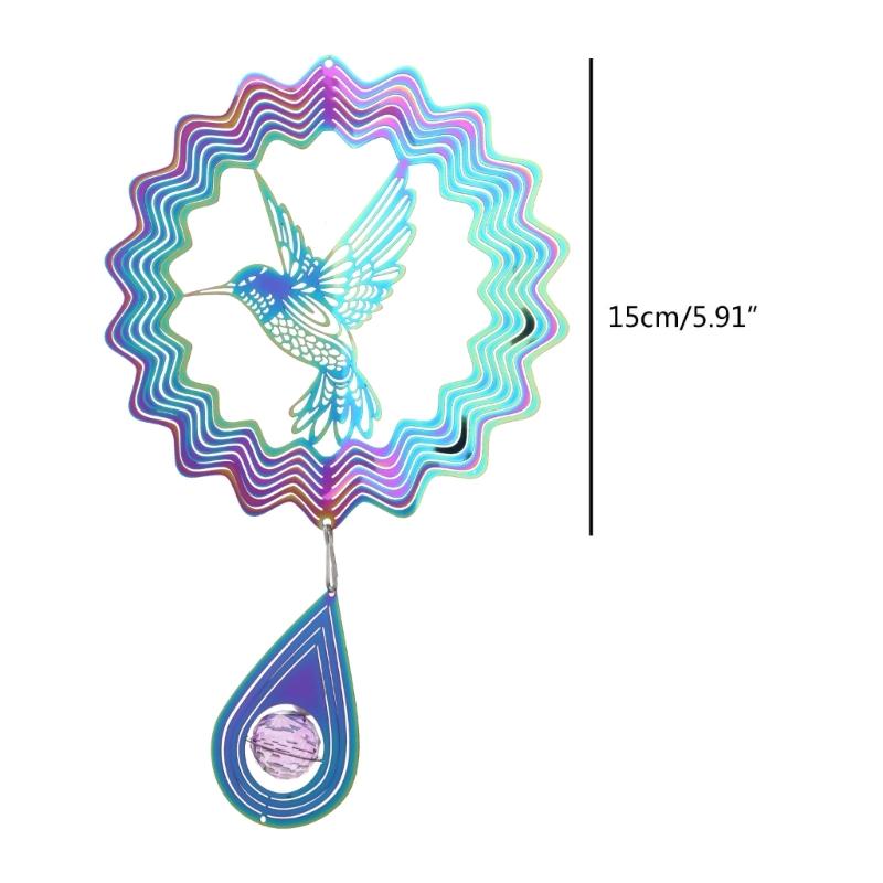 Stainless Steel Wind Spinner Bird Wind Spinner Craft Ornaments for Indoor Outdoor Garden Yard Decorations Birthday Gift