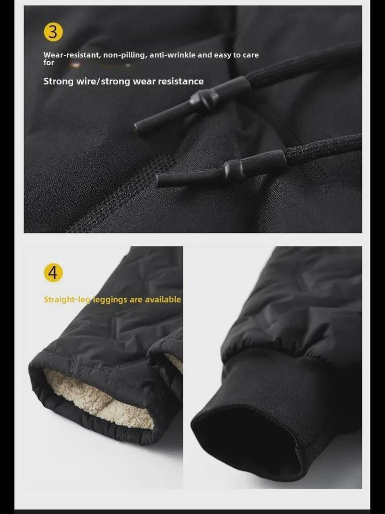 Men’s Windproof Plus Velvet Winter Pants: Thick, Warm, and Trendy.