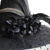 Gothic Wizard Hat Lace Veils Cosplay Hat Photography Props Halloween Witch Hat  Cosplay Event