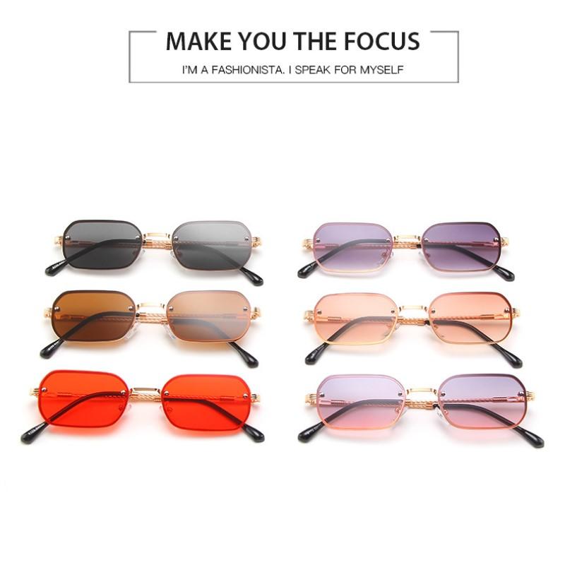 Retro Small Rectangle Sunglasses Women Sexy Retro Sun Glasses Brand Designer Vintage Metal Eyeglasses Eyewear Female