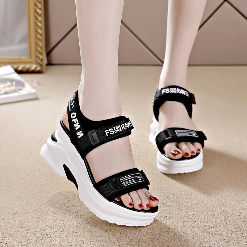 Don't Put On the New Sandals, the Wedge Heel Fish Mouth Is Breathable 8 Cm, and the Versatile Casual Low-top Shoes Are Anti-no Women's Sandals.