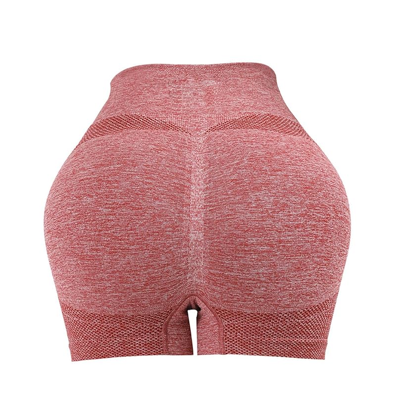 

[at the height of Bird] short leggings spats ladies yoga pants [7 colors x M-L] high waist hip up Beautiful butt ventilation quick drying (S-M, red)