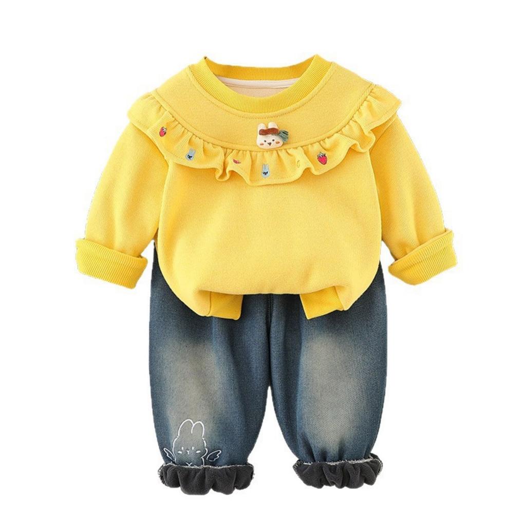 Dětská ležérní souprava s dlouhým rukávem, pohodlné každodenní oblečení