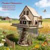 Treehouse 3D Wooden Puzzle Scale Miniature DO-IT-YOURSELF Miniature Kit Handcrafted Present Home Decor Assembly Toy