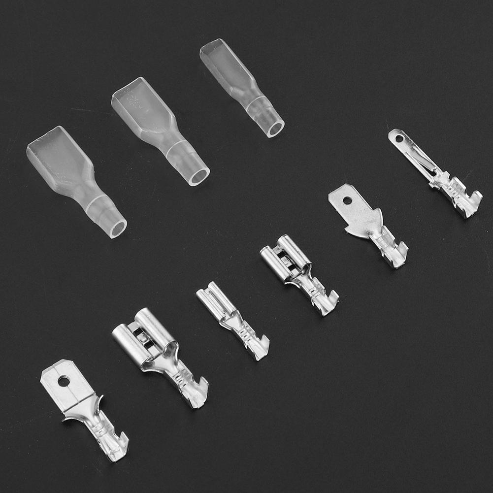 270 STÜCKE Stecker- und Buchsen-Flachsteckverbinder-Crimpverbinder-Set 2,8 mm 4,8 mm 6,3 mm