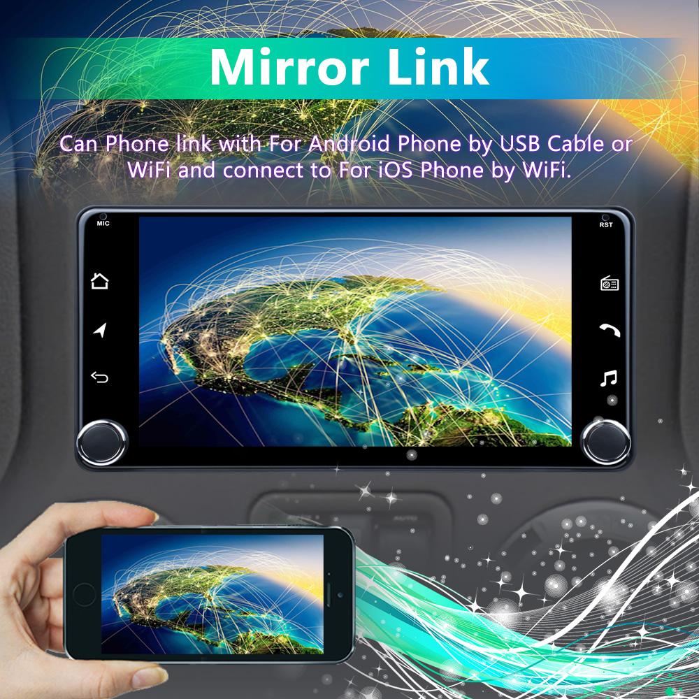 Autoradio 2 Din CarRadio 7 Inch Carplay For Toyota Android Auto Mirror Link BT GPS WIFI Multimedia Player Car Stereo