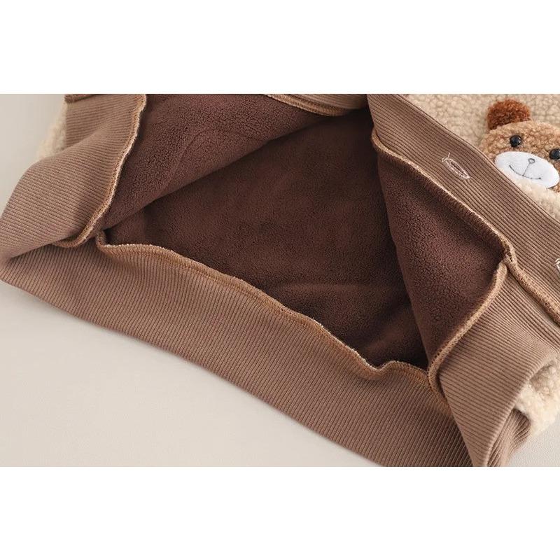 Girl Baby Clothing Set Boys Winter Fashionable Baby Children's Thick Coat Pants Two Piece Set