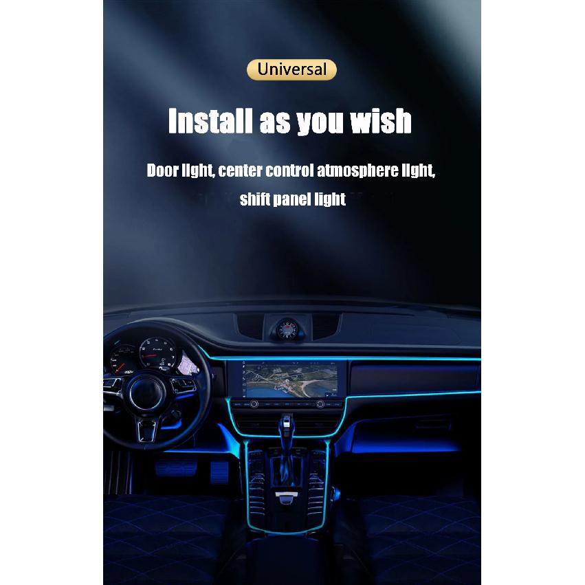 Car Interior LED Lights with Flexible Neon Lights with USB Cigarette Drive 1M/2M/3-4M/5M Hot Style Ambient Led Lights LED Cool