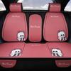 Four-season Models Car Cushion Non-slip Breathable Cartoon Linen Free Car Seat Cushion