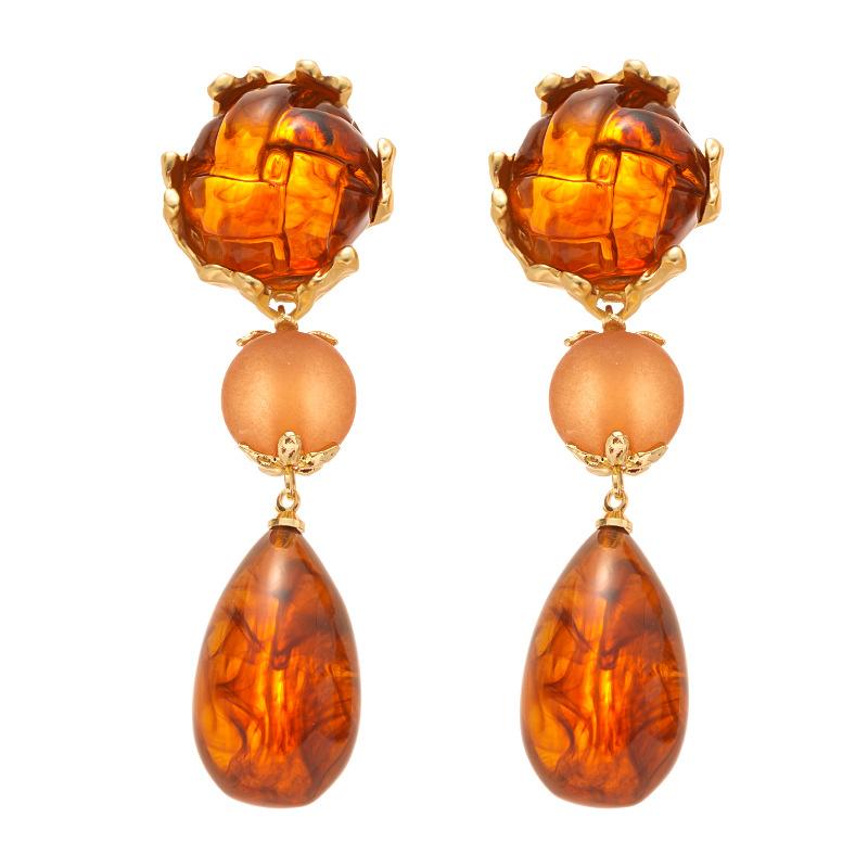 Maillard Feng Shui Drop Earrings French Retro Temperament High-end Earrings for Women