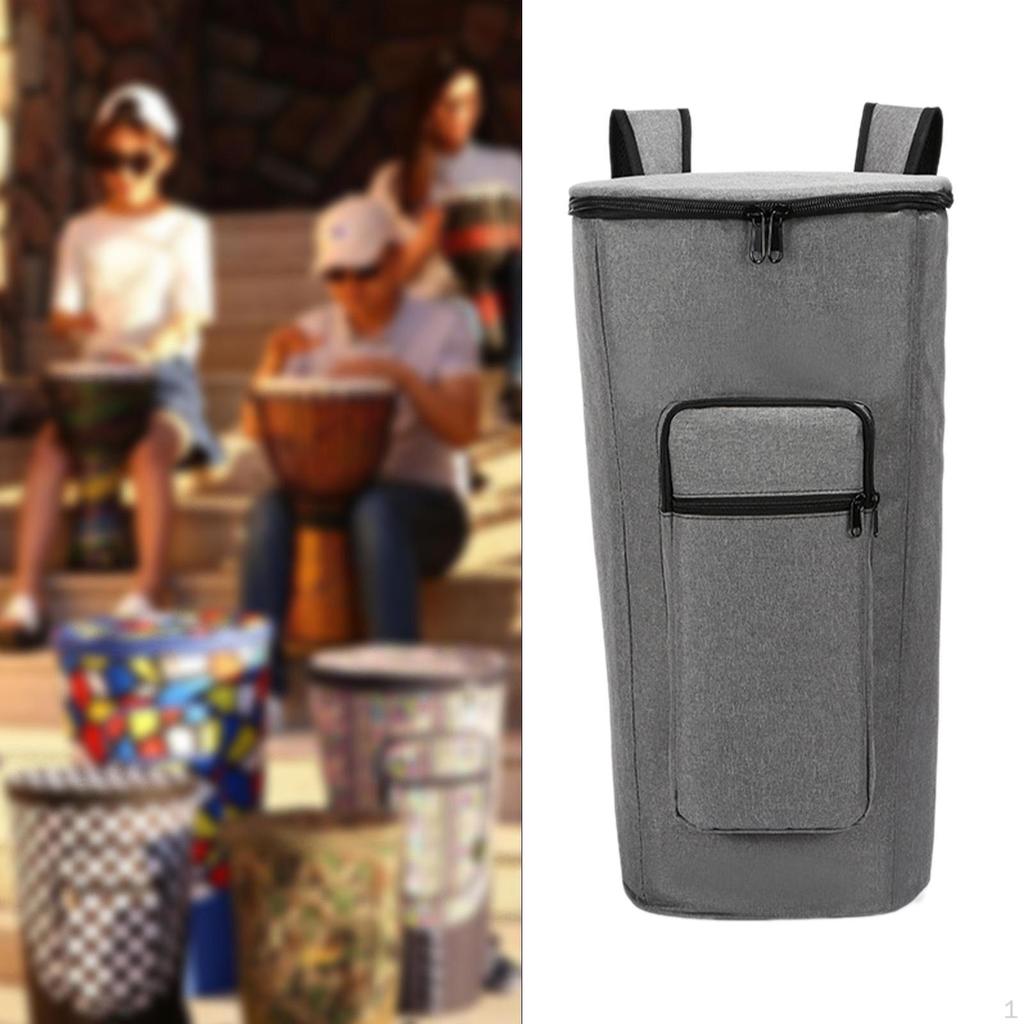 Bag African Drum Case Musical Instrument Accessory Dustproof Comfortable Zipper with Pocket