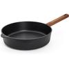 Cast Iron Square Induction Frying Pan Woll Eco Logic QXR 28x28 Cm with Wooden Handle (628WLCI-Q)