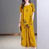 Set eleganti estivi taglie forti per donna Set di pantaloni larghi a vita alta da 2 pezzi