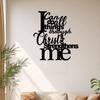 I Can Do All Things Through Christ Metal Wall Sign Vintage Interior Décor Home Metal Art, Iron Plate, and Inspirational Wall Art