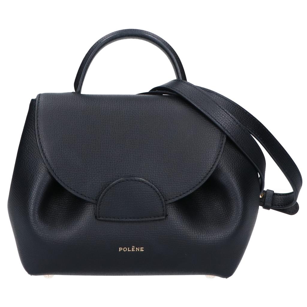 POLENE [ ] Numero Un Nano Textured 2-Way Shoulder Bag Handbag blackUsed