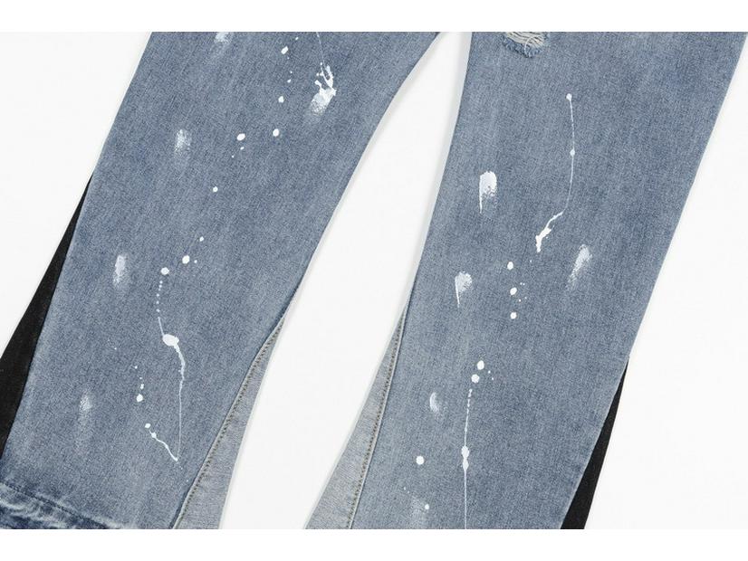 GALLERY DEPT Jeans Acampanados de Calle para Hombre con Grafiti de Tinta