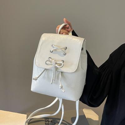 Doppelschultertasche, tasche in schleifenform, neuer trendiger koreanischer rucksack für damen, niedliche damenumhängetasche, handgehaltene einzelschultertasche,