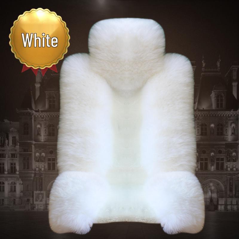 One-Piece Wool Car Seat Cushion - Plush Fur Winter Pad