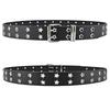 New Women's Belt Large size Double Hole Men Belt Punk Hip Hop Rock Style Subculture Y2K Belt Punch Free Belt for Men and Women