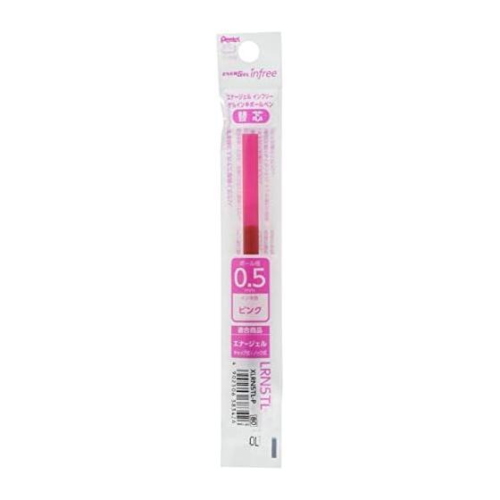 Pentel Ballpoint Pen Refill Energel 0.5mm Pink 10 Pieces XLRN5TL-P