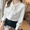 La Blusa Stile Straniero è alla Moda in Primavera e Autunno, e la Camicia a Maniche Lunghe è in Stile Retrò Hong Kong e un Top di Nicchia