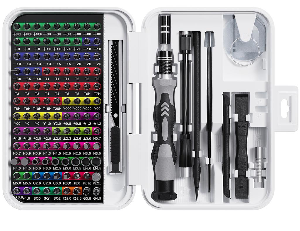 132 In 1 Precision Screwdriver Set Magnetic Screwdriver Head with Storage Box 152 Bit Small Hand Repair Tool Kit