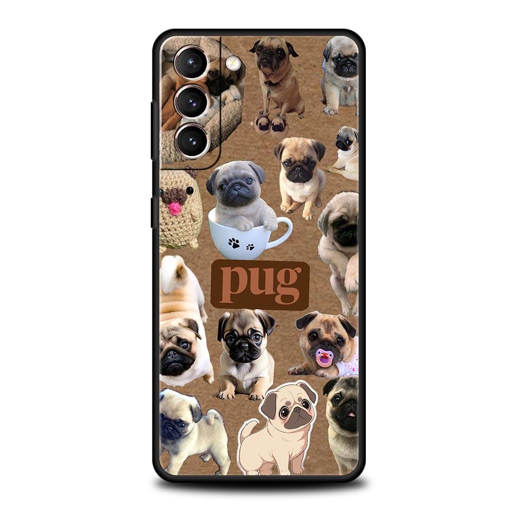 Tier Mops Nahaufnahme Handyhülle Für Samsung Galaxy S25 Edge S24 S23 S22 S21 Ultra S20 FE 5G S10 S10E S9 Plus Weiche TPU Hülle