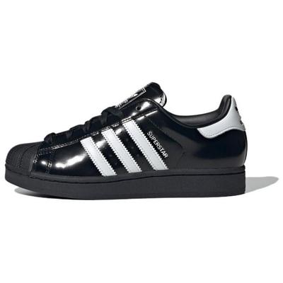 Superstar 2 Nero Bianco Pelle Verniciata Scarpe da Ginnastica da Donna Core-Black Cloud-White JH7756