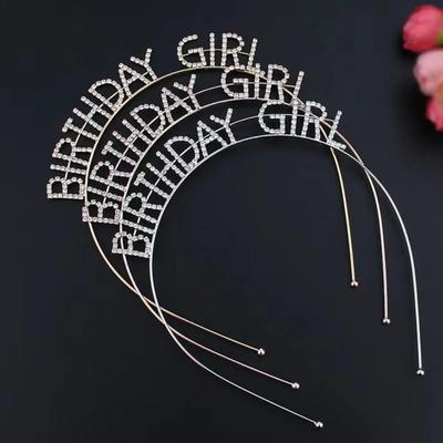 Kristall Geburtstag Krone Tiara Stirnband für Frauen Metall Strass Abschlussball Diadem Krone Süße Mädchen Haar Zubehör Party Schmuck