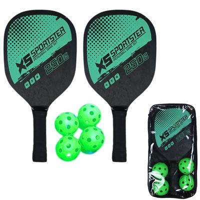 FALOFALO Pickleball Racket Set for 2 with 4 Balls Storage Case Beginner All Ages Indoor Outdoor Play