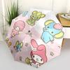 1pc My Melody Automatic Folding Umbrella - Cute Cartoon Design, Portable Tri-Fold Design with 8-Rib Iron Frame, Perfect Gift for Fans, Travelers, Ever