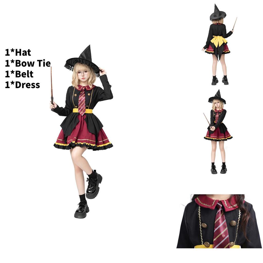 Harry Potter Cosplay Costume For Girls Teenagers Polyester Magical Role Play Suit For Anime Conventions