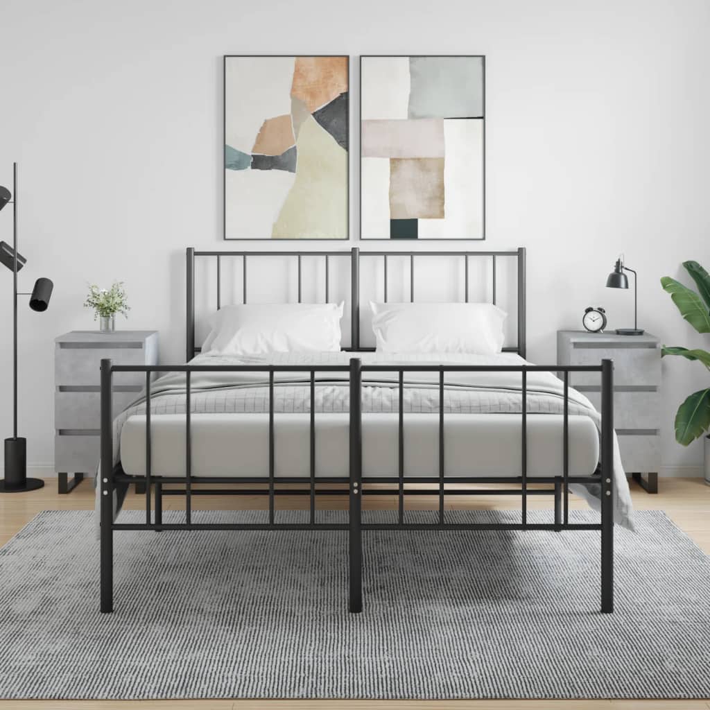 Nightstands 2 pcs. Concrete Grey 40 x 35 x 69 cm Particleboard