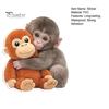 Helmet Decal Funny Monkey Hugging Plush Toy Sticker Quirky PVC Decals Waterproof Vinyl for Laptops Water Bottles Luggage Party Favors Kid Gifts