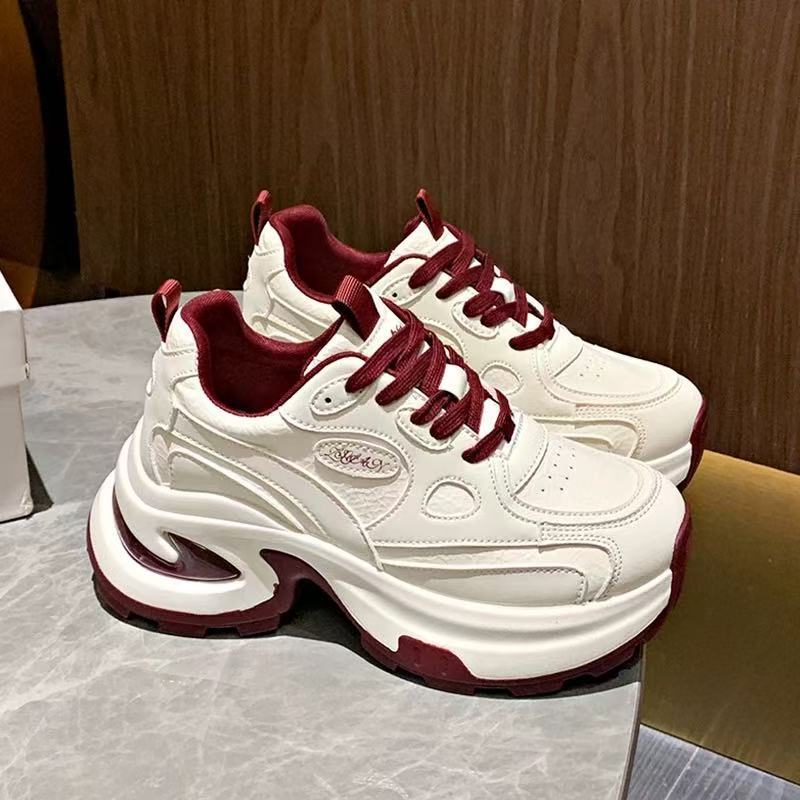 Popular thick-soled versatile dad shoes women's 2025 spring and summer new retro small man height increase fried street casual sports shoes