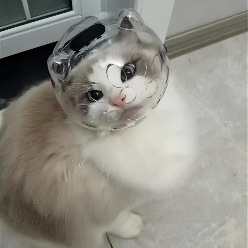 Cat Space Head Cover Anti-bite Collar Anti-licking Cat Protection Head Cover Breathable Shame Elizabeth Ring Home Accessories