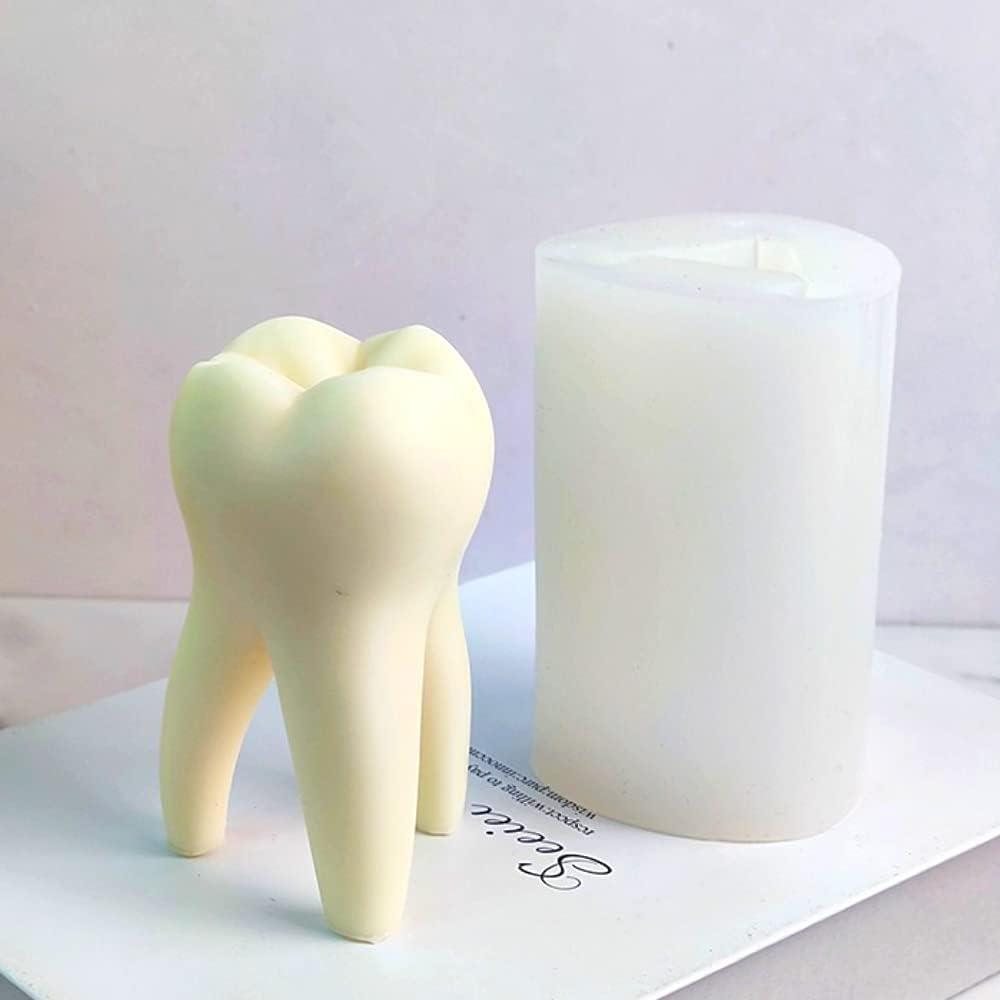 Tooth Candle Mold, Large Teeth Style Silicone Molds for Wax Resin DIY Candles Handmade Soap Mould, Hand Crafts for Home Wedding Party Decoration