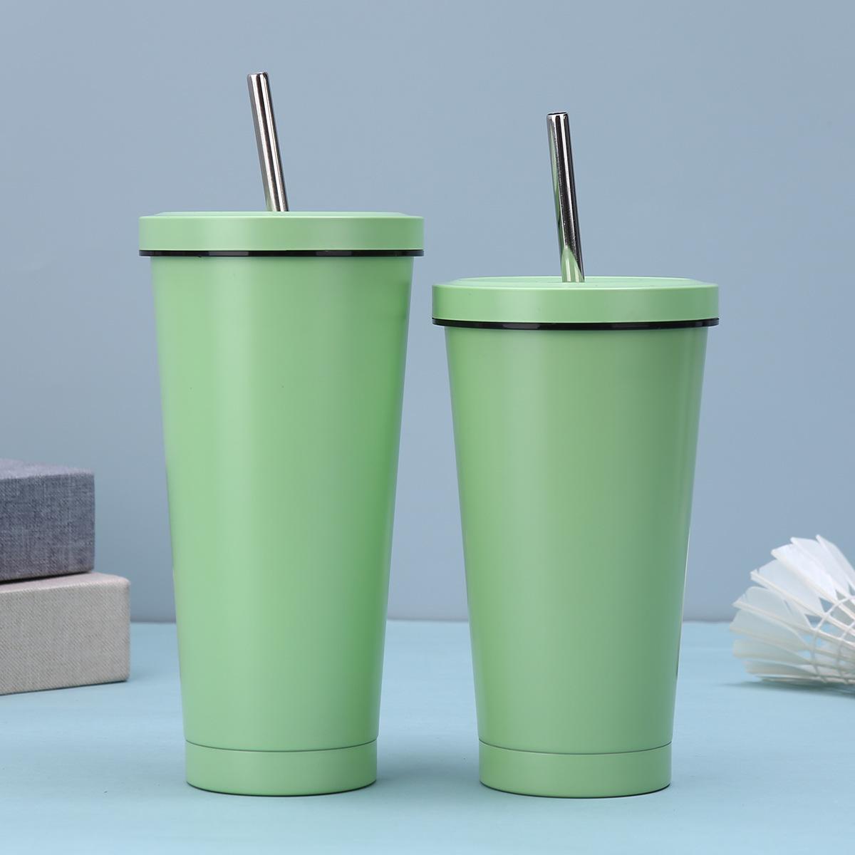 

Двошарова вакуумна термокружка з нержавіючої сталі для подорожей зі straw 500ml