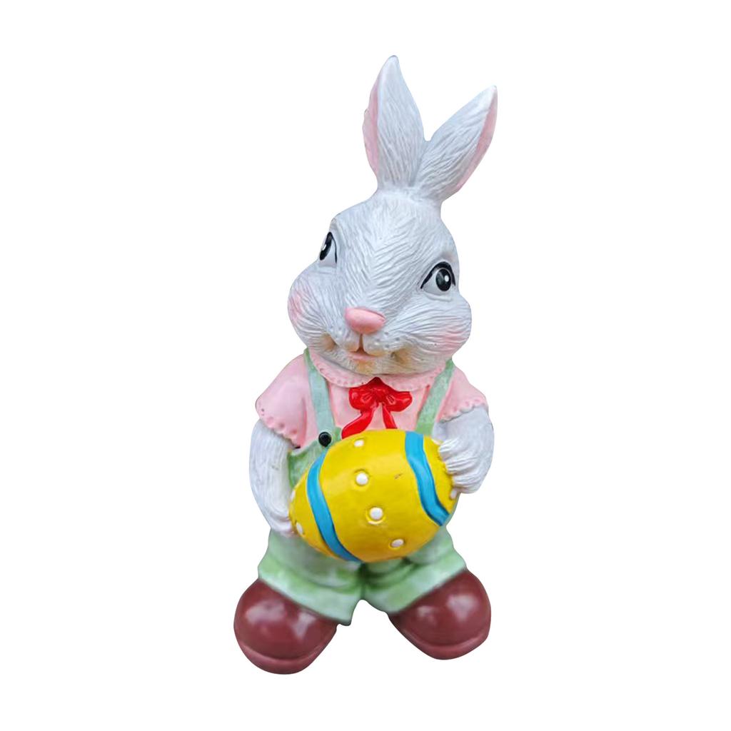 4,7 Zoll Harz Hase Dekoration Frühling Ostern Dekorative Figurine Desktop Ornamente Für Party Home Festival Niedlichen Hase Ostern Geschenk