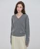 SINOON V-Neck Basic Knit (Melange Gray)
