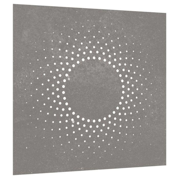 VidaXL Garden Wall Decoration 55x55 Cm Corten Steel Sun Design 824491