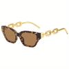 Occhiali da Sole Moda Cat Eye Per Donne Uomini Lente a Specchio Catena Ciondolo Occhiali Per Festa Estiva in Spiaggia
