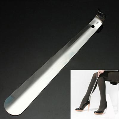 Durable Handle Professional Metal Silver Color Shoe Horn Lifter Long Shoespooner