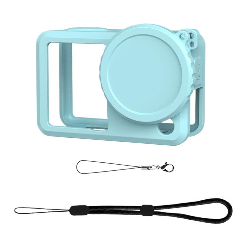 Silicone Protective Case For DJI Action 6 Full Body Cover Lens Cap Anti Loss Rope Silicone Rubber Protector Camera Accessories