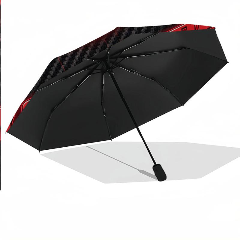 8 Rib Auto Folding Umbrella Benfica Print Custom Name Text Portable Rain Gear