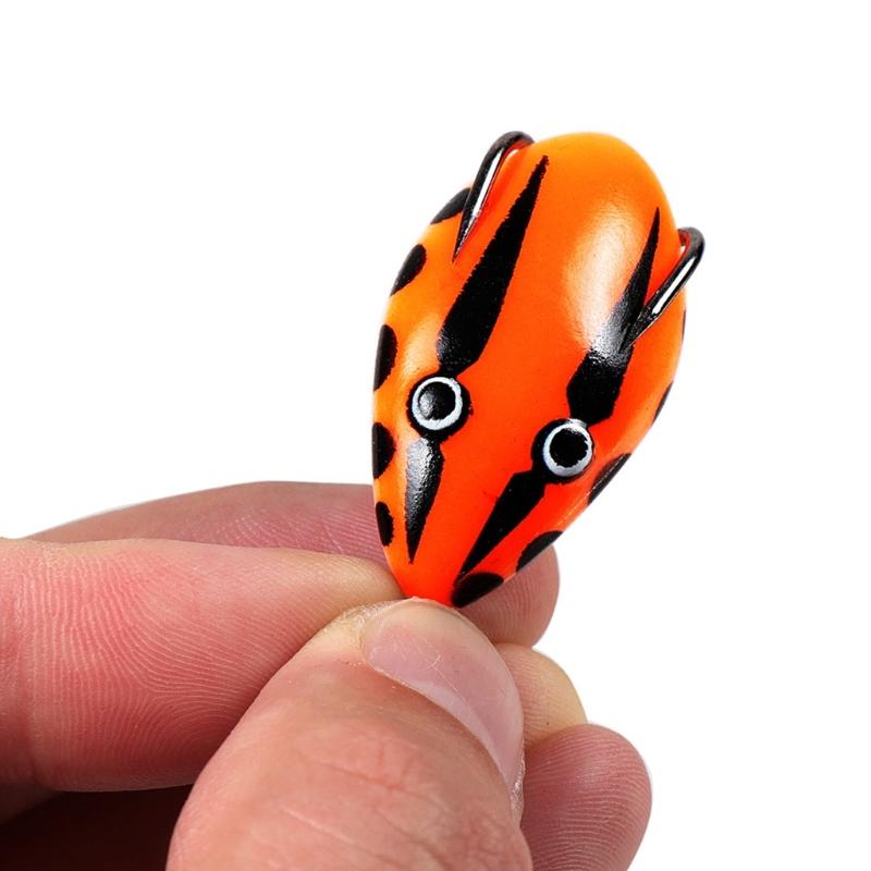 4CM Frogs Lures Soft Tube Baits Simulated Frogs Fishing Lures with Hook Soft Fishing Baits Outdoor Fishing Tackle