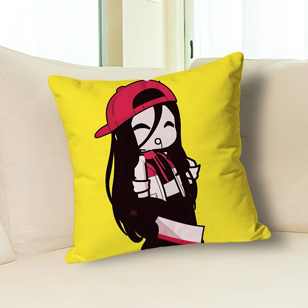 Y-Yi Xi Singer M-Meat Girl Pillow Cases for Bedroom Living Room Sofa Home Decor Polyester Cushion Cover with Zipper