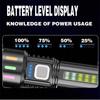 High Power LED Handheld Flashlight with Power Display, Strong Light & Side Light, Bright Torch for Camping, Hiking and Outdoor Emergency Use