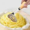 Stainless Steel Food Masher Manual Heavy-Duty Mashing Utensil Claw Pattern Potato Masher with Wooden Handle Kitchen Accessories