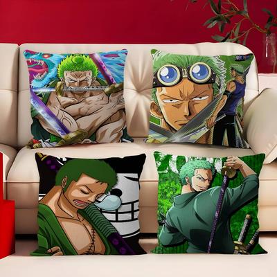 Anime Cool Boy O-One Piece R-Roronoa Z-Zero Kuddfodral Bilkastkuddefodral för Soffa Bil Julklapp 40x40cm 45x45cm